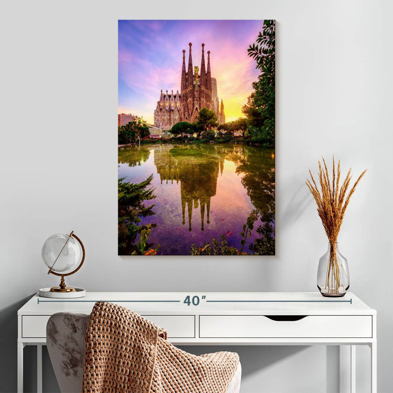 Aime Sunset Over La Sagrada Familia Barcelona, 30" H x 20" W