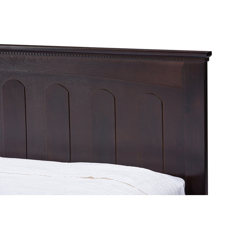 Lit plateforme en bois massif Etam, Double