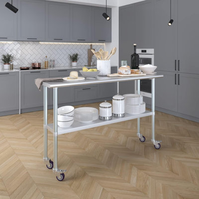 Stainless Steel Table With Wheels