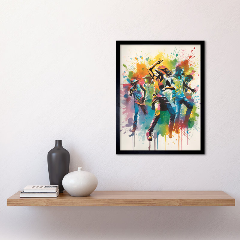 Dechant Rainbow Rhythm Dance Festival Of Colour Dancers Dancing To Music - Single Picture Frame Print