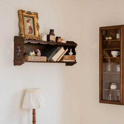 Bois massif + étagère murale en bois manufacturé, présentoir à décor moderne pour chambre à coucher, salle de bain, cuisine, salon
