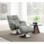 Fauteuil d'appoint en cuir fleur Kandoro