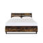 Lit de rangement très grand style rustique en chêne - noir et combinaison de durabilité et de fonctionnalité