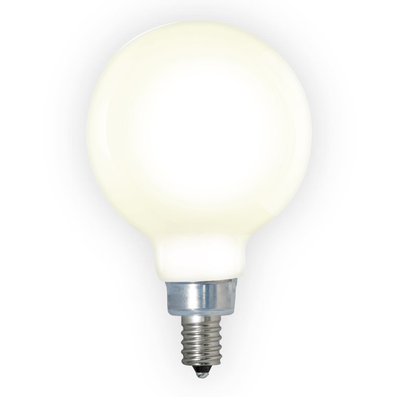 Ampoule à intensité variable de 40 W à DEL G16 à intensité variable laiteuse, blanc froid (3000K), culot E12 / candélabre