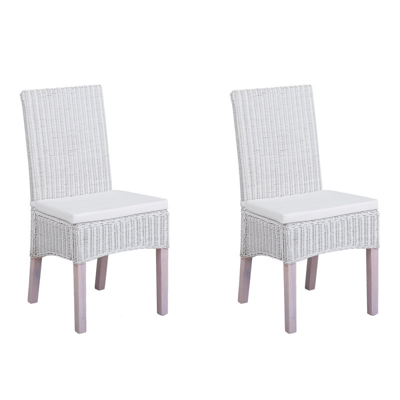 Accomac 44cm H Stacking Side Chair, White, Lavender, White