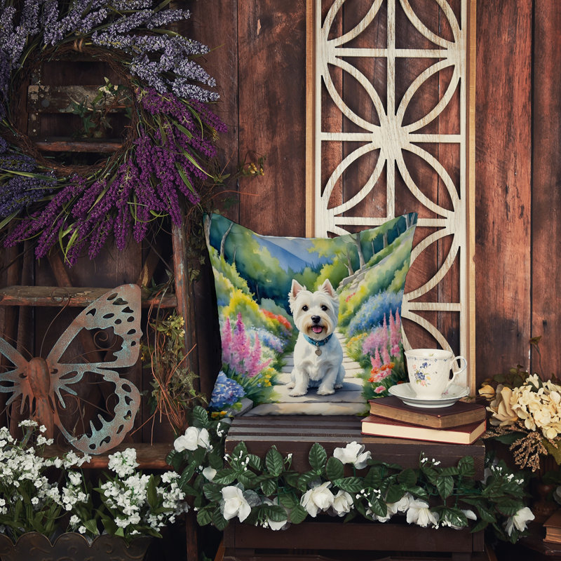 Coussin décoratif intérieur / extérieur Spring Path, H 14 po x l 14 po