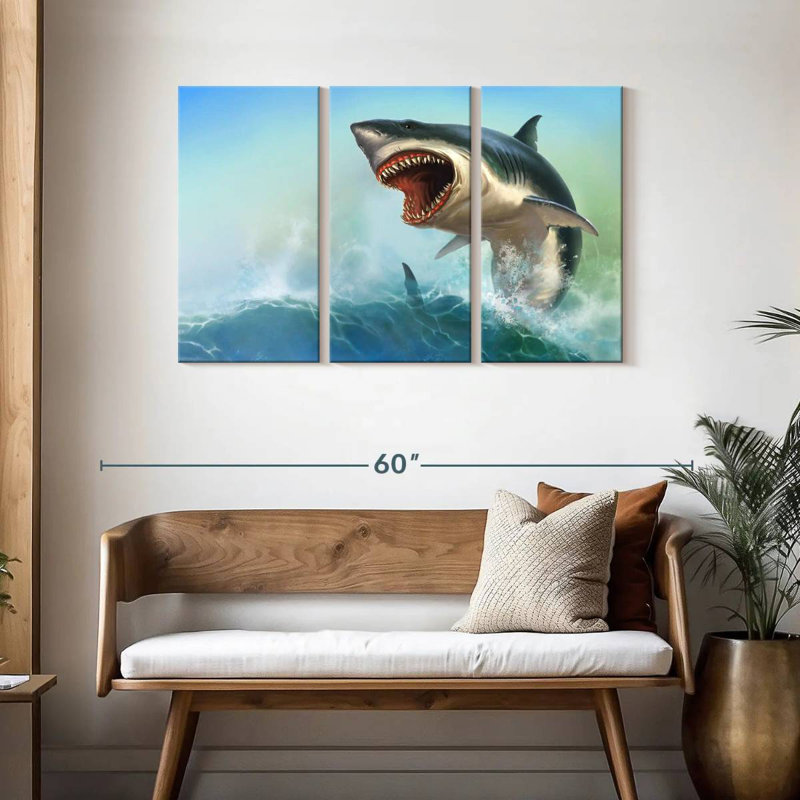 Scary Shark, 28" H x 45" W
