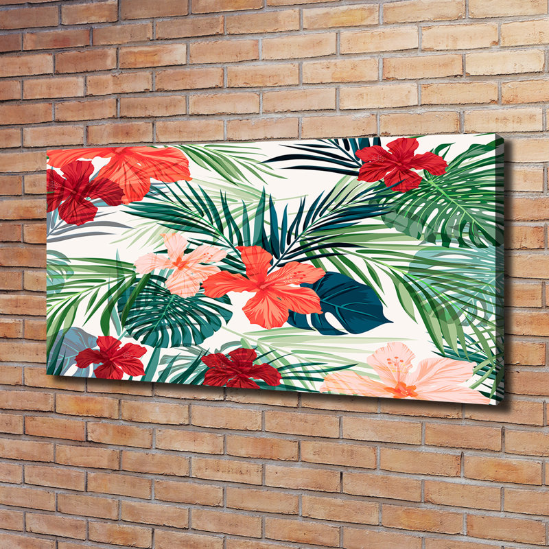 Tropical Flowers - Wrapped Canvas Print