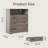 3 Drawer Tall Dresser with LED Lights Charging Station Wood Nightstand for Hallway-952383638