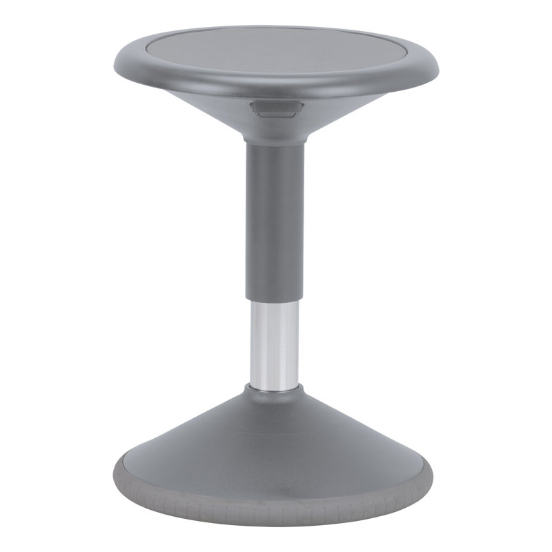 Tabouret plat - hauteur réglable et mouvement, Gris