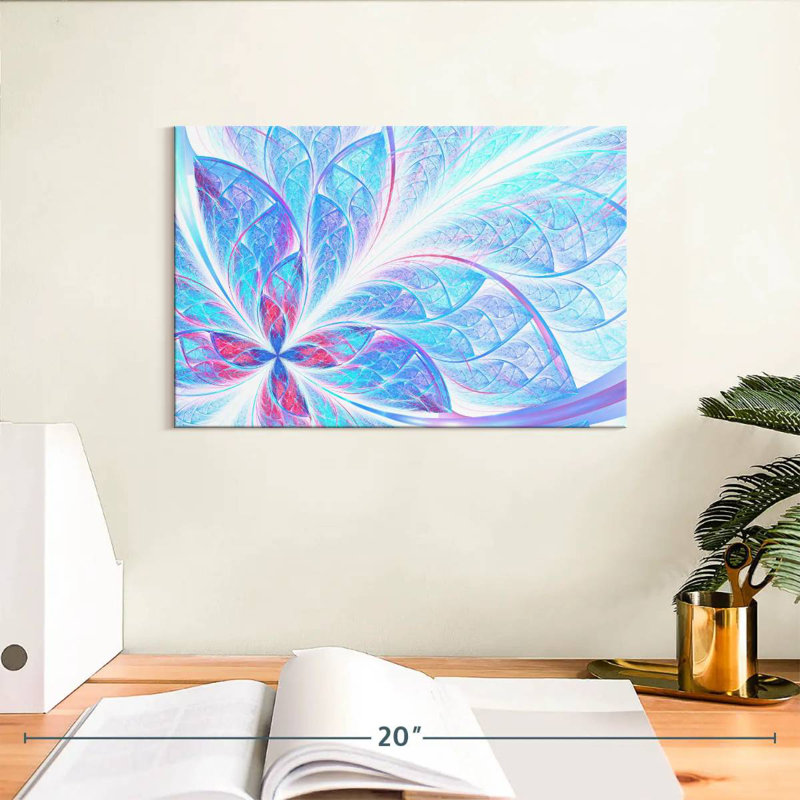 Abstrait floral fractal Avery, H 8 po x l 12 po