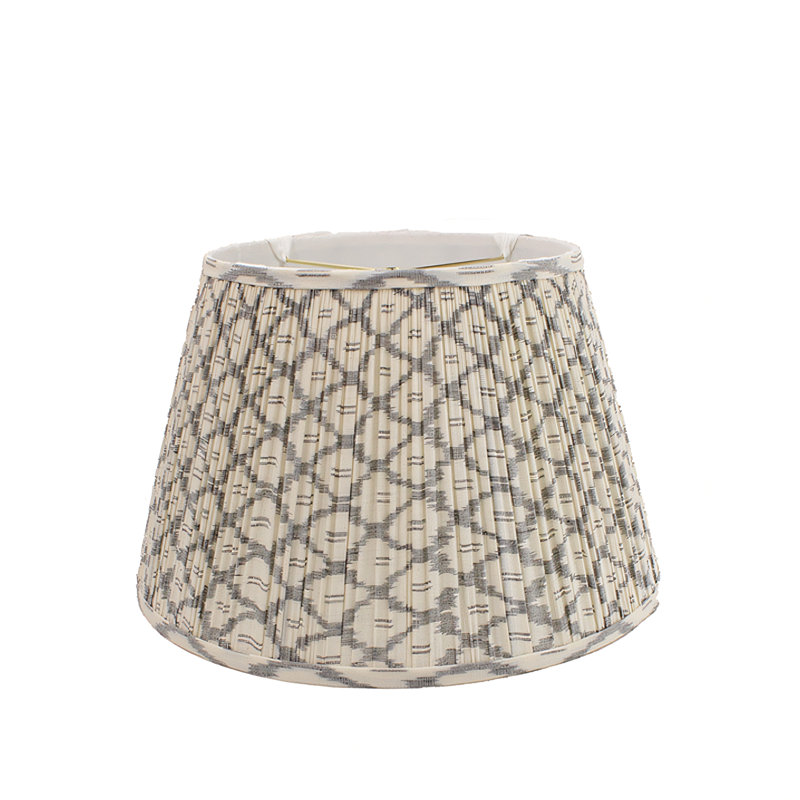 Abat-jour en tissu froncé doux au vent, H 10,5 po x l 16 po x P 16 po
