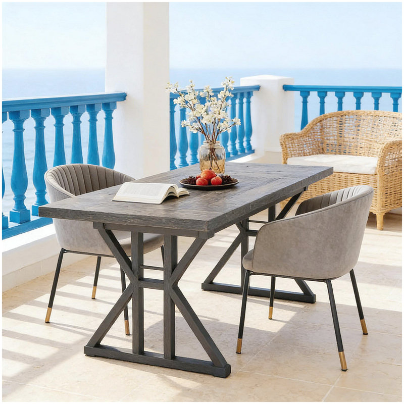 Versatile Dining Table,Classic Kitchen table, Oak, Black