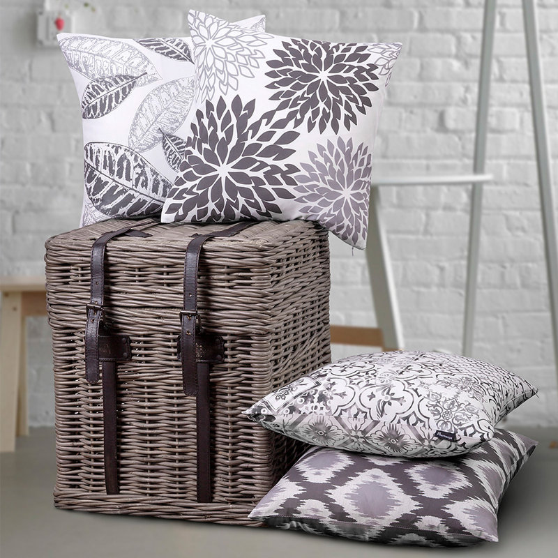 Ensemble de coussins décoratifs Modern Abstract, Bleu / café, polyester