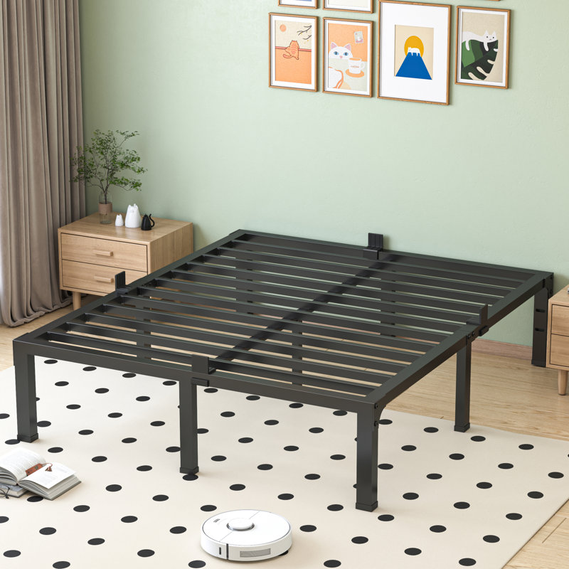 12 Inch Metal Platform Twin Size Bed Frames, Queen, 14"