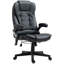 Chaises de bureau noires de 64,8 x 71,1 x 120 po avec rangement, télécommande et conception réglable