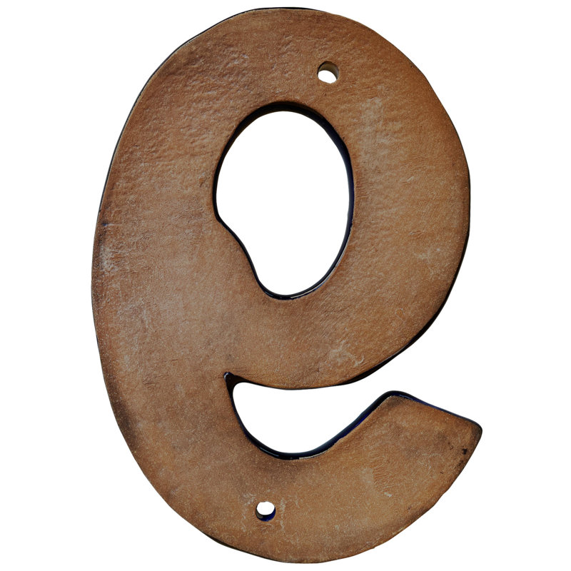 Mexican Majolica Rancho Tile Address House Number Nine