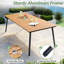 Ensemble repas de patio en métal pour 6 personnes avec table rectangulaire Currington-145540360