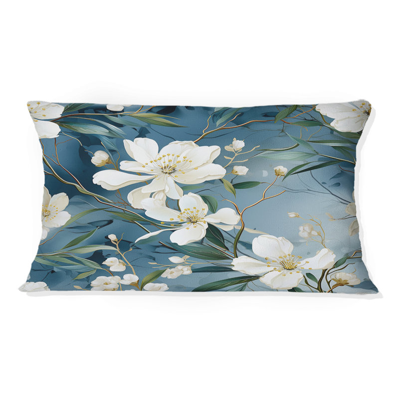 Oreiller floral en polyester Magnolias