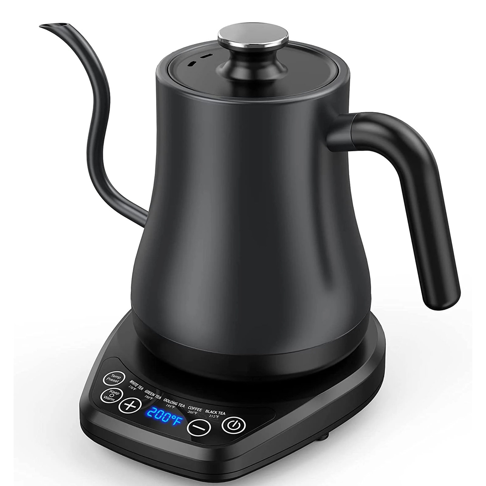 Kenmore Black, Silver 6-Cup Cordless Manual Electric Kettle in the Water  Boilers & Kettles department at