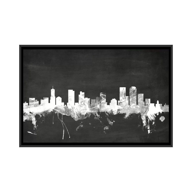 «Denver, Colorado, USA» par Michael Tompsett, impression sur toile tendue, H 40 po x l 60 po x P 1,5 po, Toile encadrée noire