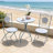 Outdoor Bistro Set for 2 Persons, Vintage Small Dining Table and Chairs Set for Patio Balcony Garden,Round Patio Table Set Outdoor Funiture