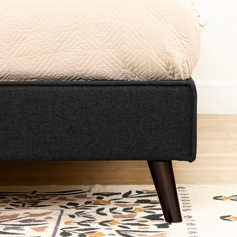 Grand lit plateforme tapissier Sazena