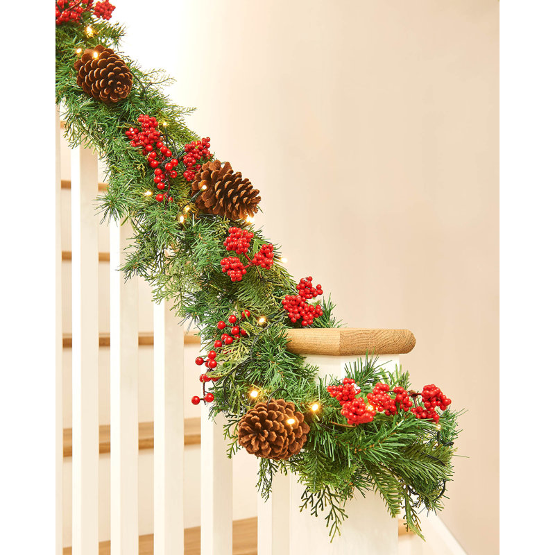 70cm Lighted Faux Garland with Lights