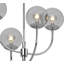 Lustre suspendu 4 lumières Aydogan Corrigan Studio® V2054-3 Lawrence avec abat-jour rond en verre transparent