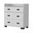 33" White Wood Five Drawer Dresser