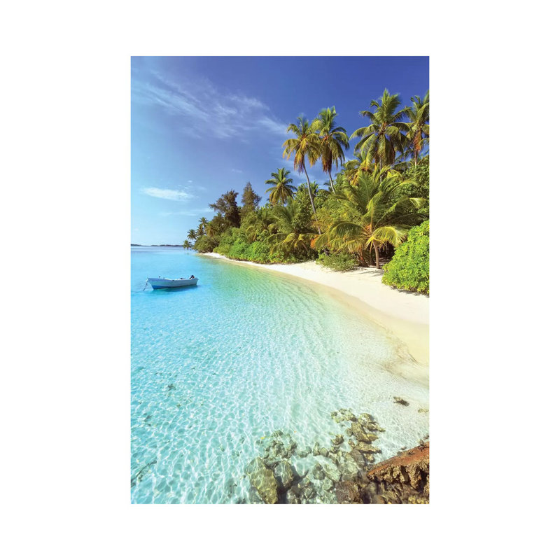 Idyllic Beach, Maldives by Matteo Colombo - Wrapped Canvas Print, 20.32 cm H x 30.48 cm W
