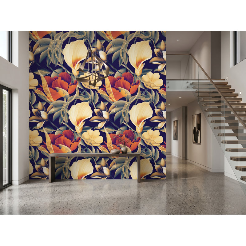 Dark Vintage 8.33' L x 100" W Panel, 100"W x 100"H, Pre-Pasted Paper, Pre-Pasted Paper, 100"W x 100"H