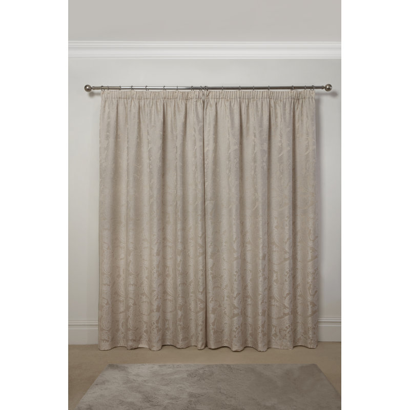 Duchess Semi Sheer Sliding Panel Pair, Cream, Width 228 x Drop 228cm