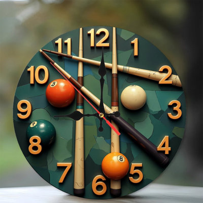 Horloge de billard à conception unique
