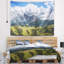 Tapisserie panorama avec accessoires suspendus en polyester sassolungo mountain inclus-28490112