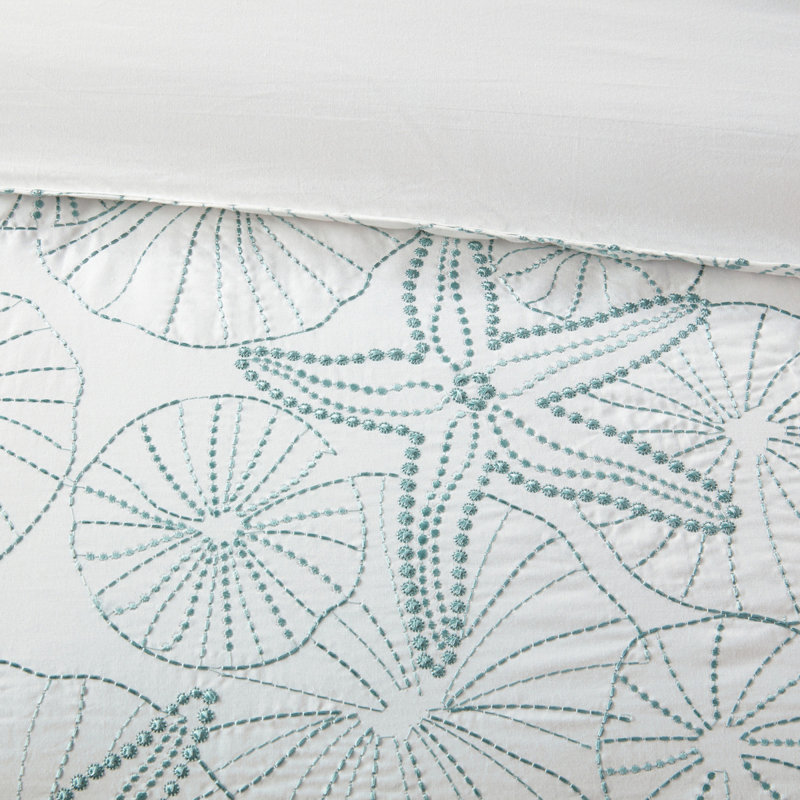 Elegant Coastal Cotton Bedding Sets King, Multicolor Design For Home
