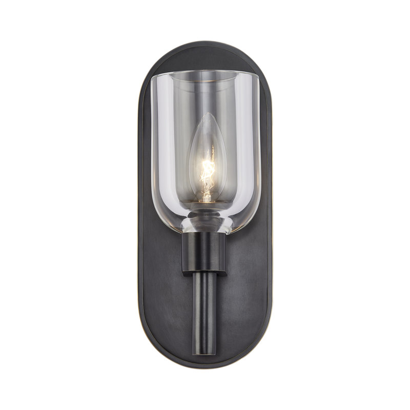 Éclairage pour meuble-lavabo Lucian, Cristal transparent / bronze urbain