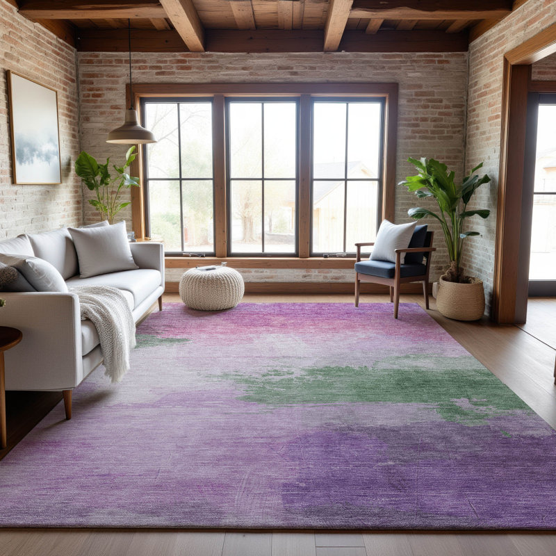 Tapis moderne Premium lavable à la machine Elize AMF1517, Rectangle 10 pi x 14 pi