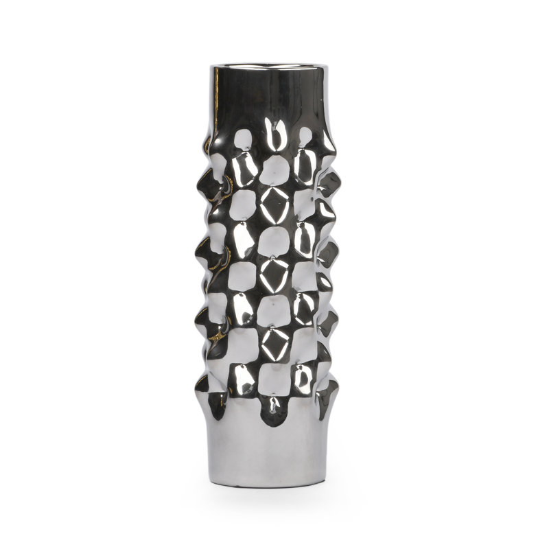 Gobourne Ceramic Table Vase, Silver