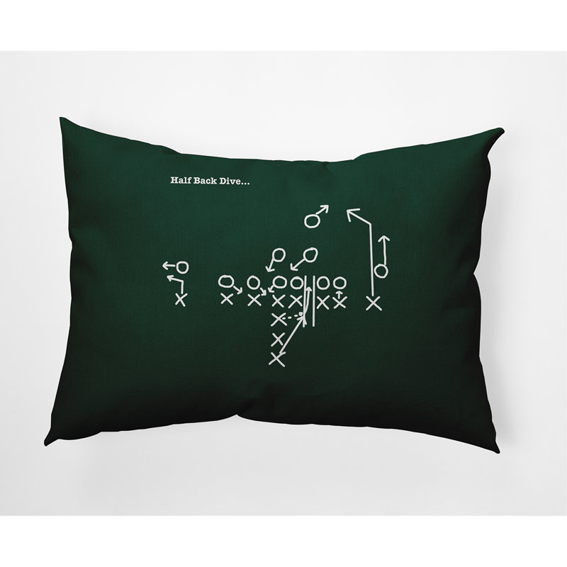 Outdoor Reversible Throw Pillow, Green