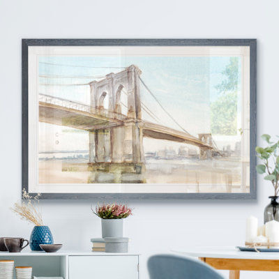 " Iconic Watercolor Bridge II " by Paul Cezanne Acrylic Painting