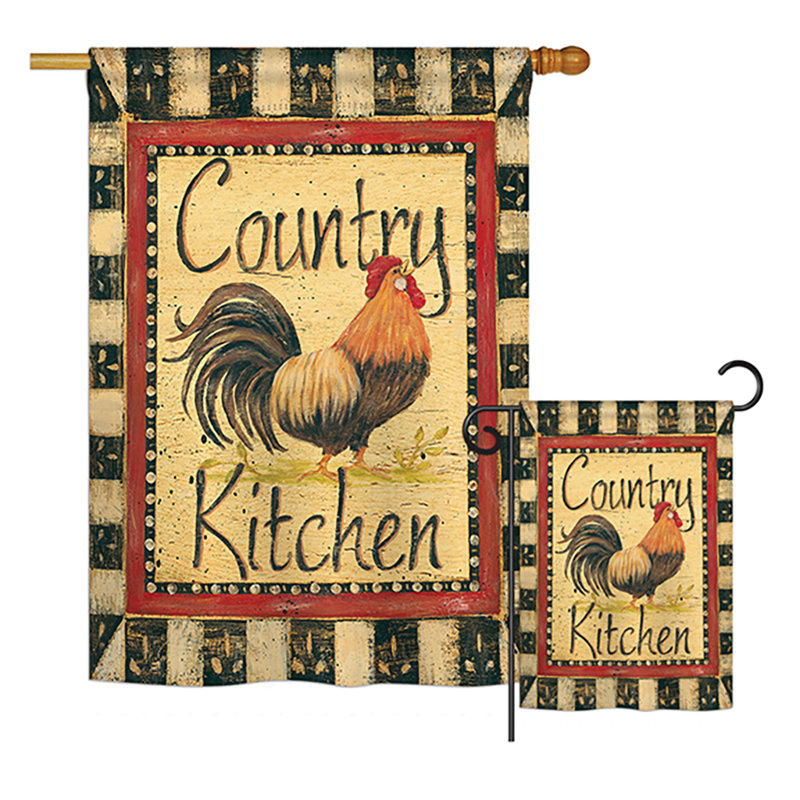 Patriotic Multi-Color Polyester Sleeve House Flag, 28 x 40 inches