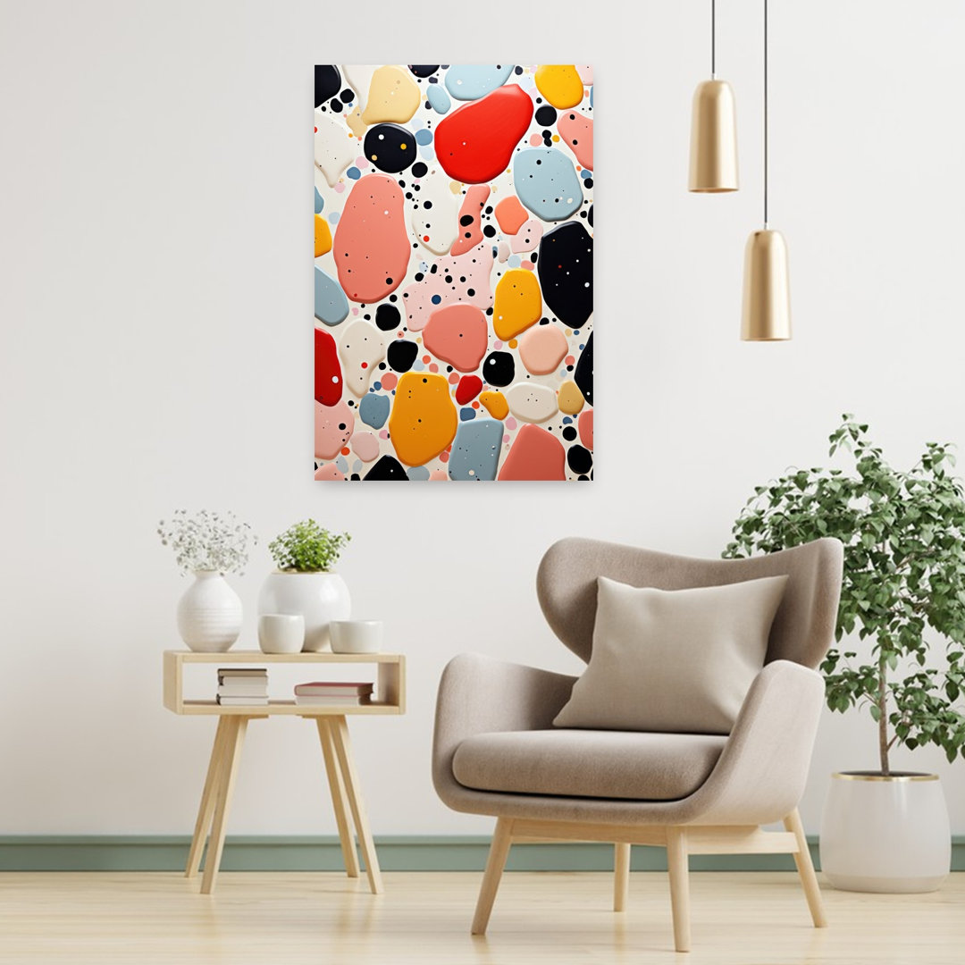 Colorful Abstract Shapes Abstract Geometric Contemporary Wall Art Print