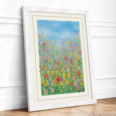 Summer Wildflower Meadow Botanical - Framed Print