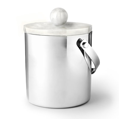 Azure Resin & Stainless Steel Ice Bucket