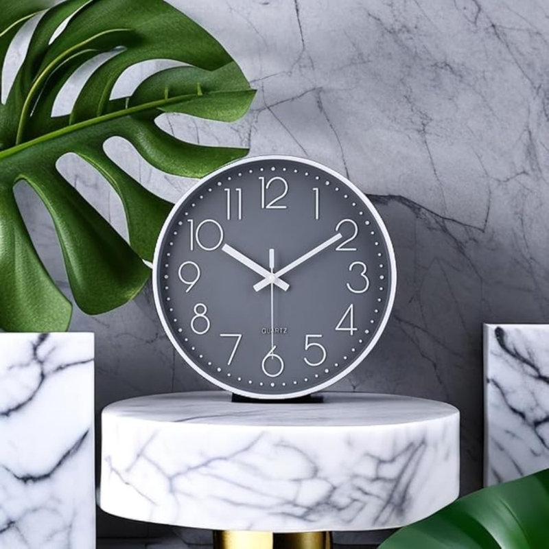 Jomparis Horloge murale 12 po Non-Ticking