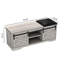 Banc rembourré en similicuir, banc de rangement, banc à chaussures pour hall d'entrée-642998356