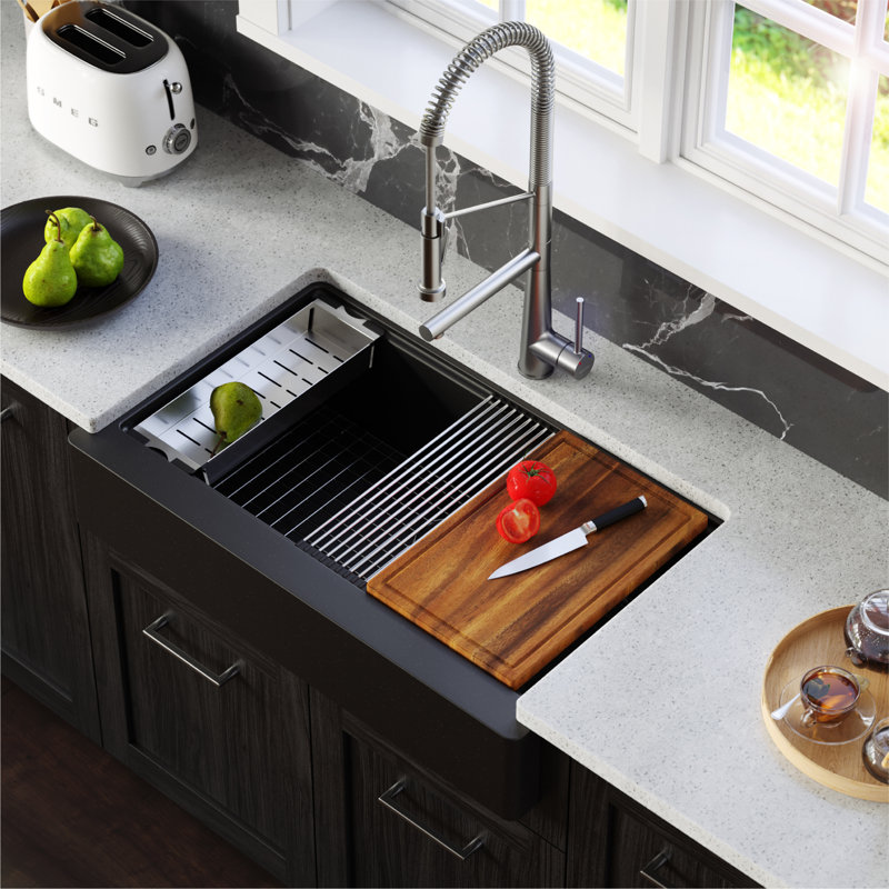 Évier de cuisine Karran Quartz, Noir