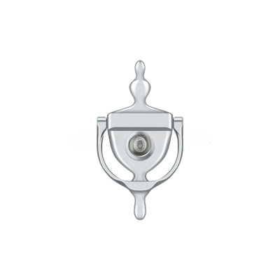 Deltana DKV630U26 Door Knocker-Viewer; Bright Chrome Finish