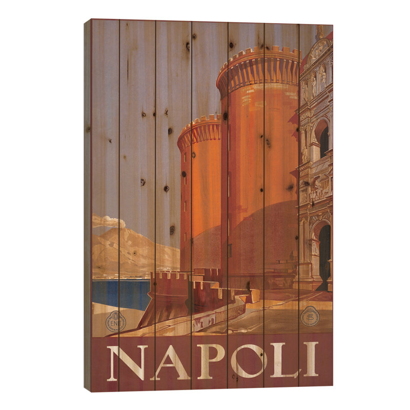 Affiche de voyage Napoli, H 26 po x l 18 po x P 1,5 po